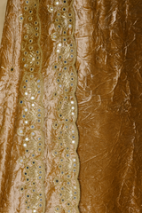 Luxury Gold Velvet suit Dupatta with Heavy Sequin & Thread Work
